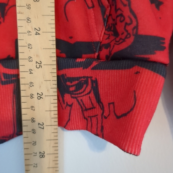 Marvel Deadpool Hoodie Graphic Logo Mens Small Red Streetwear Cosplay - Picture 8 of 9